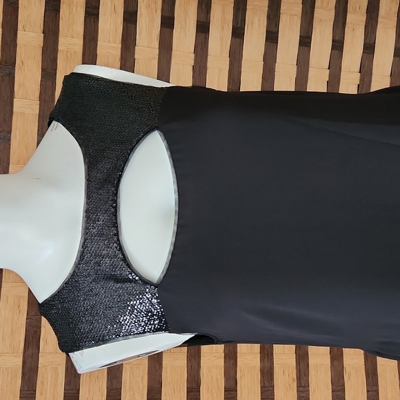 Bcbgmazazria chiffon sequin keyhole top - Picture 4 of 11